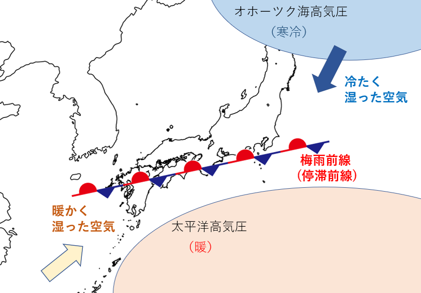 雨期到来！梅雨が発生するのはなんでだろう？