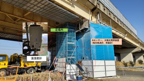 高速道路下の補修工事