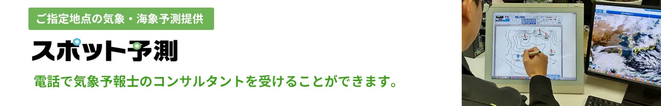 ご指定地点の気象・海象予測提供 スポット予測